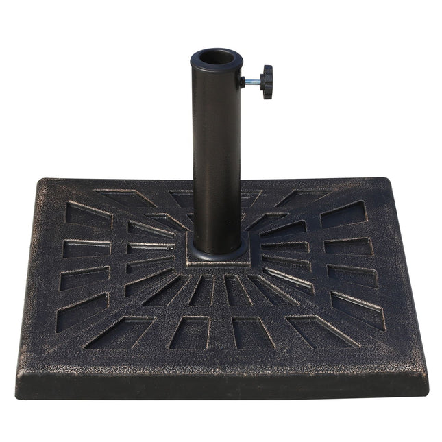 Suport pentru umbrelă Suport Umbrelă Din Rășină Sintetică, Negru, 15Kg, Pentru Ø38/48Mm, 47X47X32Cm
