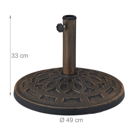 Bază pentru umbrelă cu 3 adaptoare pentru stabilitate