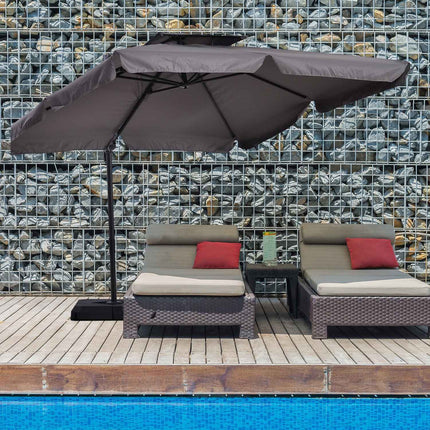 Cantilever Parasol, UV50+ with Stand & Cover, 270x270 cm