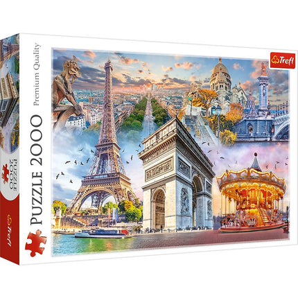 Puzzle Paris 2000 de piese - Jigsaw de înaltă calitate pentru adulți