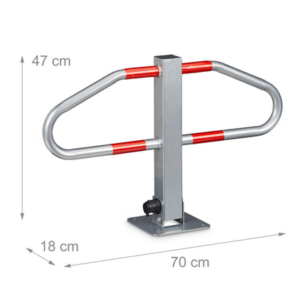 Parking boom with lock