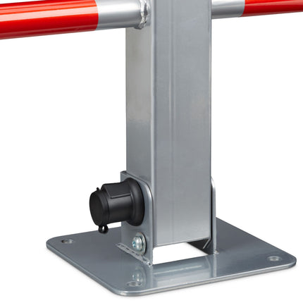 Parking boom with lock