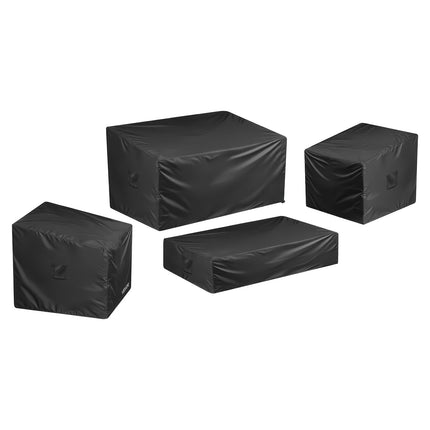 Patio Furniture Covers 4-Piece Set, 420D Waterproof, Black