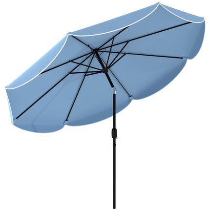 Umbrelă de terasă, 265 cm, înclinare reglabilă, albastră