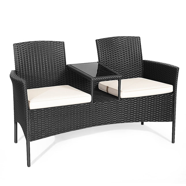 Set de mobilier de grădină rezistent la uzură canapea de terasă 138 x 62 x 85 cm alb