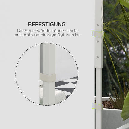 Party tent side panels with window & door, 3x3/3x6 m, White