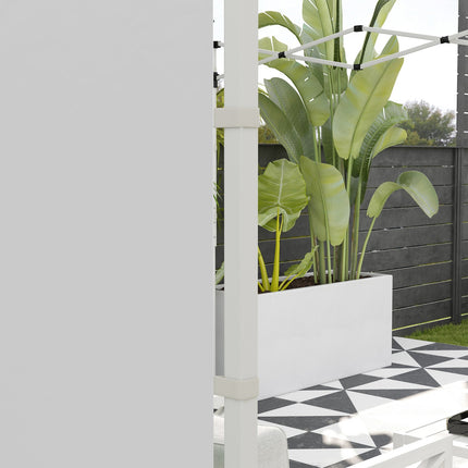 Party tent side panels with window & door, 3x3/3x6 m, White