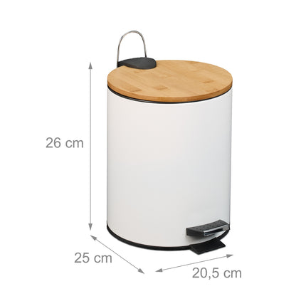 Coș cu pedală 5L cu capac și căptușeală Soft-Close