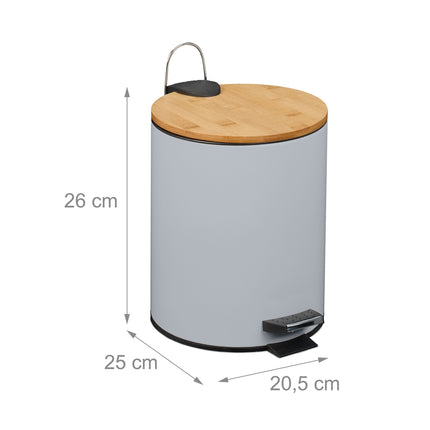 Coș cu pedală 5L cu capac și căptușeală Soft-Close