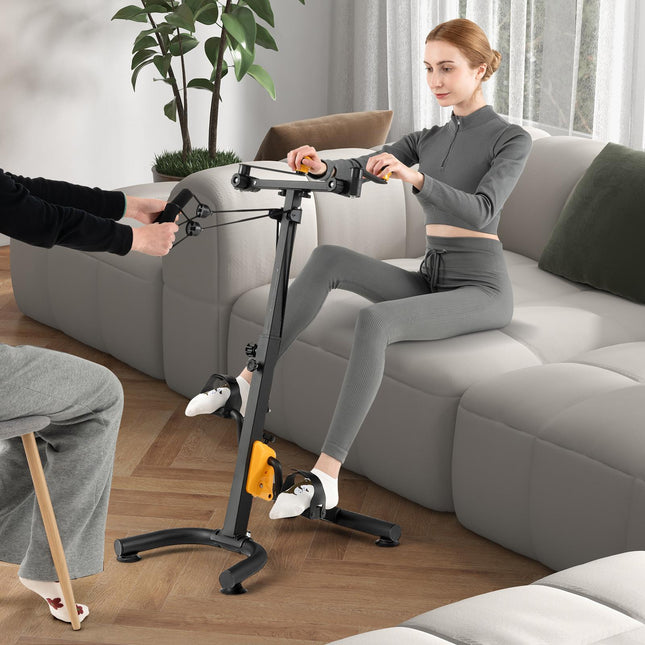 Aparat de exerciții cu pedală și mâner reglabil, pliabil, pe 9 niveluri