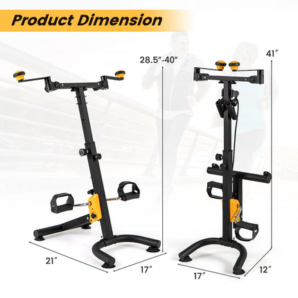 Aparat de exerciții cu pedală și mâner reglabil, pliabil, pe 9 niveluri