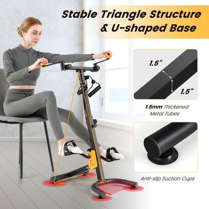 Aparat de exerciții cu pedală și mâner reglabil, pliabil, pe 9 niveluri