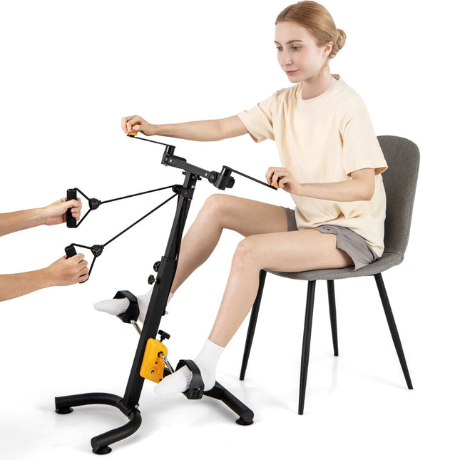 Aparat de exerciții cu pedală cu mâner reglabil, pliabil, 4 moduri