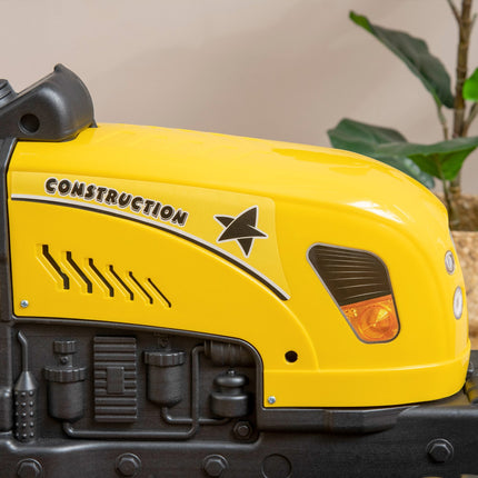 Pedal tractor for children, yellow, metal, ages 3+