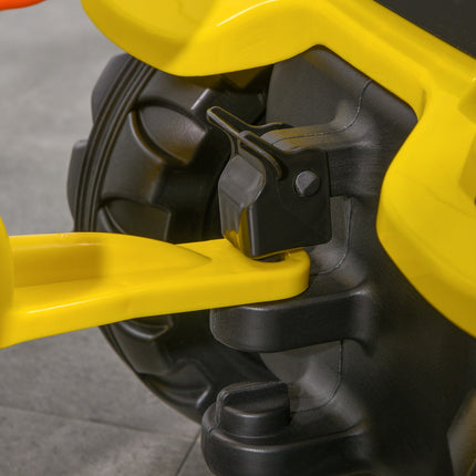 Pedal tractor for children, yellow, metal, ages 3+