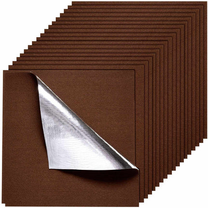 Peel-And-Stick Carpet Tiles, 20-Pack 24x24 in, Dark Brown