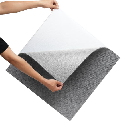 Peel And Stick Carpet Tiles 24x24, 9-Pack, Light Gray