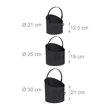 Set de 3 găleți pentru peleți