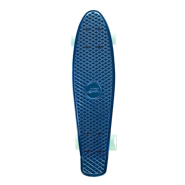 Skateboard Pennyboard, albastru, design electrostil