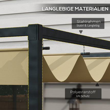 Metal pergola 3x2m - Adjustable roof, sun protection