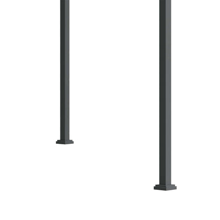 Baldachin de terasă cu pergola foișor cu acoperiș glisant, poliester, negru+gri, 298X213X221Cm