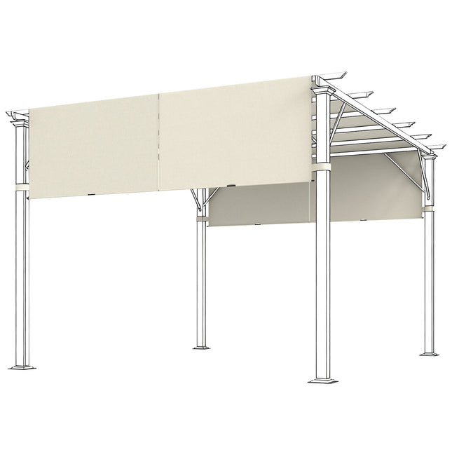 Copertină de schimb pentru pergolă, protecție UV, 3x3m, crem