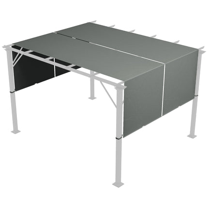 Copertină de schimb pentru pergolă, protecție UV, 3x3m, gri închis