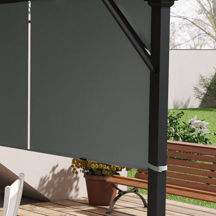 Copertină de schimb pentru pergolă, protecție UV, 3x3m, gri închis