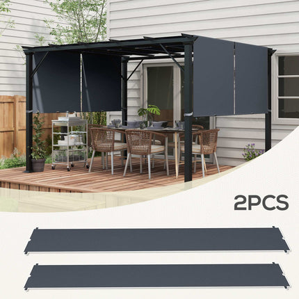 Copertină de schimb pentru pergolă, protecție UV, 3x3m, gri închis