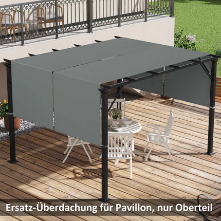 Copertină de schimb pentru pergolă, protecție UV, 3x3m, gri închis