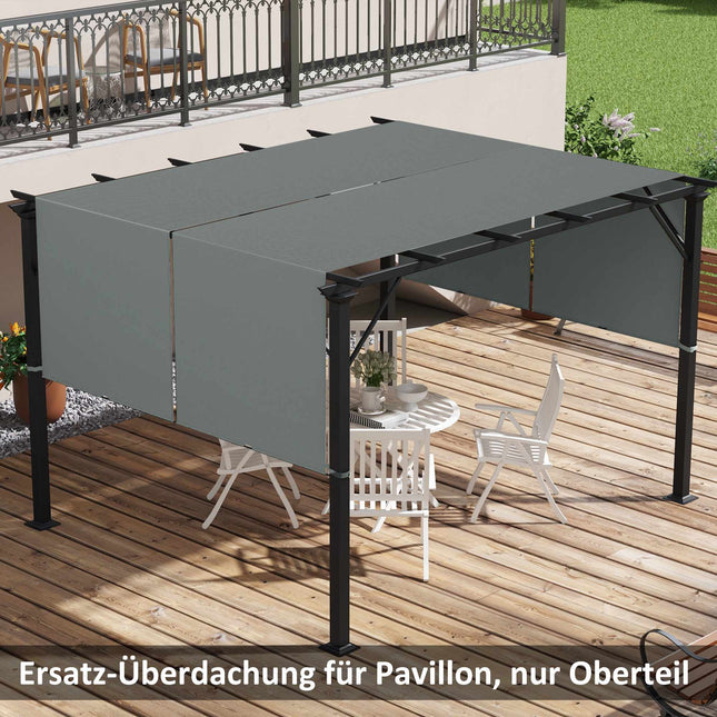 Copertină de schimb pentru pergolă, protecție UV, 3x3m, gri închis