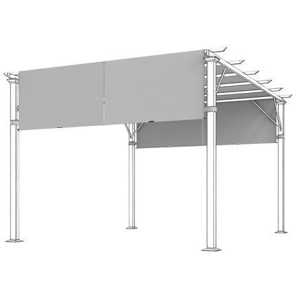 Copertină de schimb pentru pergolă, protecție UV, 3x3m, gri deschis