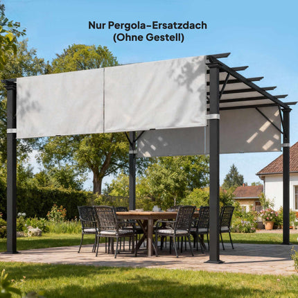 Copertină de schimb pentru pergolă, protecție UV, 3x3m, gri deschis