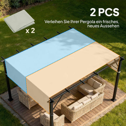 Copertină de schimb pentru pergolă, protecție UV, 3x3m, gri deschis