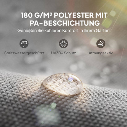 Copertină de schimb pentru pergolă, protecție UV, 3x3m, gri deschis