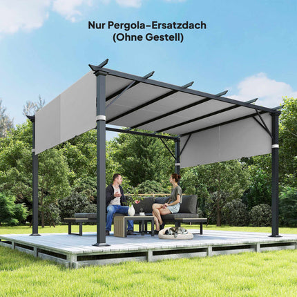 Copertină de schimb pentru pergolă, protecție UV, 3x3m, gri deschis