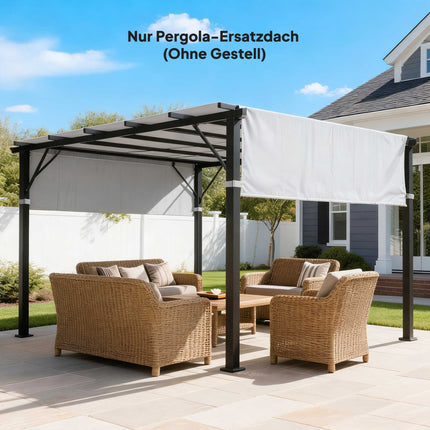 Copertină de schimb pentru pergolă, protecție UV, 3x3m, gri deschis