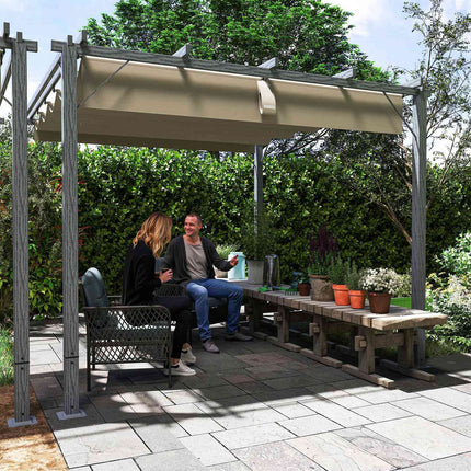 Aluminum Pergola 3x3m with adjustable roof, UV protection