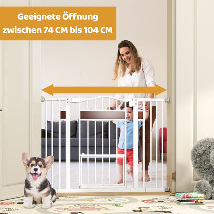 Poartă pentru animale de companie cu lățime reglabilă, fără găurire, închidere automată