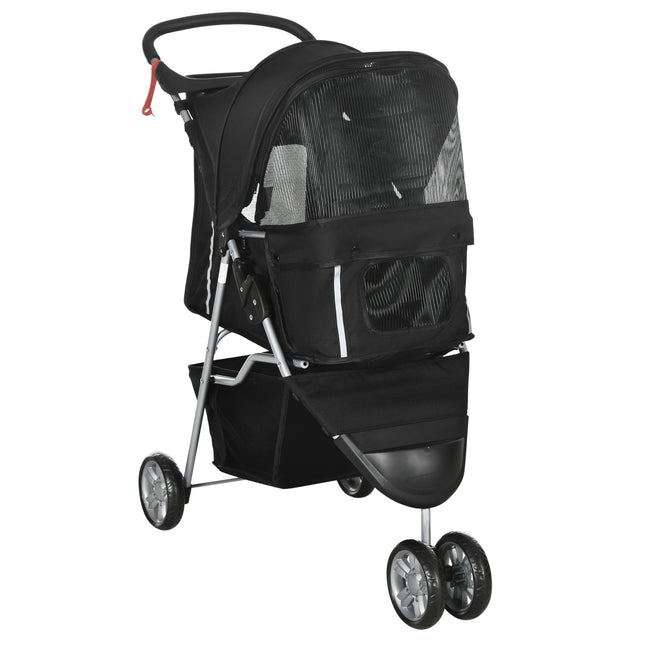 Carucior pentru caini mici, pliabil, pana la 10 kg