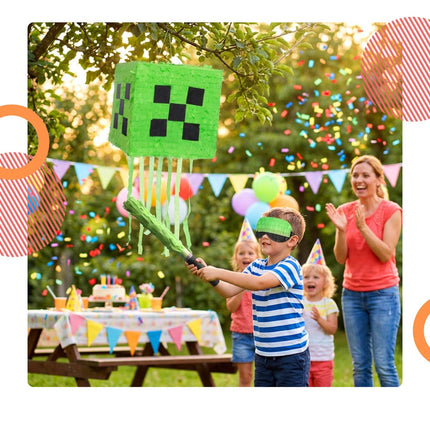 Set de petrecere Piñata – Include băț și mască legată la ochi