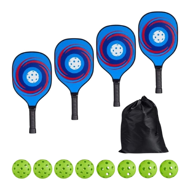 Pickleball Set 4 rachete și amp; 8 bile
