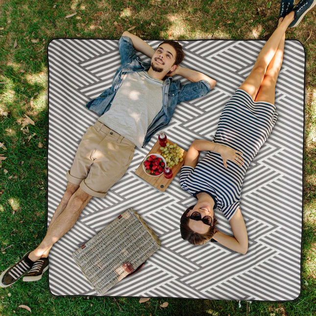Pătură de picnic 200 x 200 cm în dungi