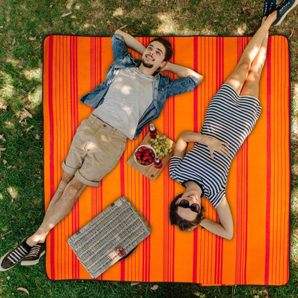 Pătură de picnic 200 x 200 cm în dungi