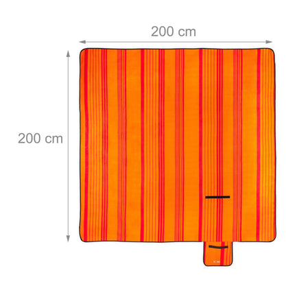 Pătură de picnic 200 x 200 cm în dungi