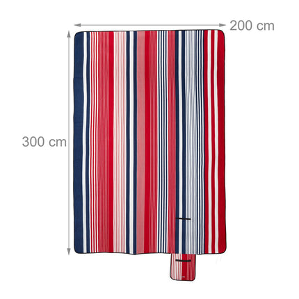 Pătură de picnic 300 x 200 cm în dungi