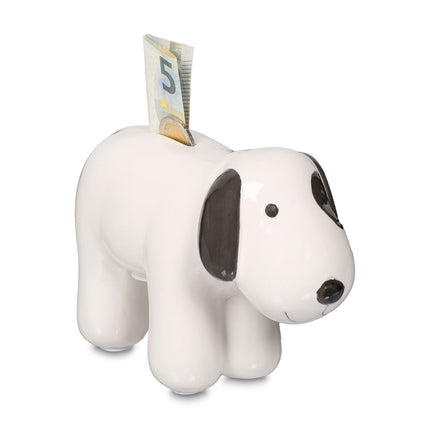 Piggy bank in ceramic dog
