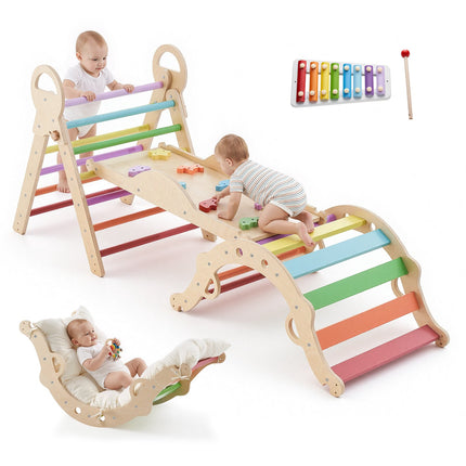 Pikler Triangle Set, 9-in-1 Foldable, 150 lb Capacity
