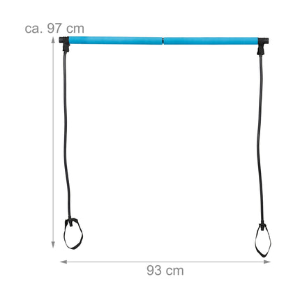 Bar Pilates cu benzi de rezistență