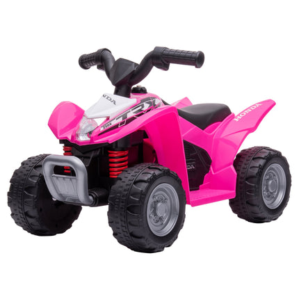 ATV electric roz pentru copii cu lumină LED, claxon și anvelope late